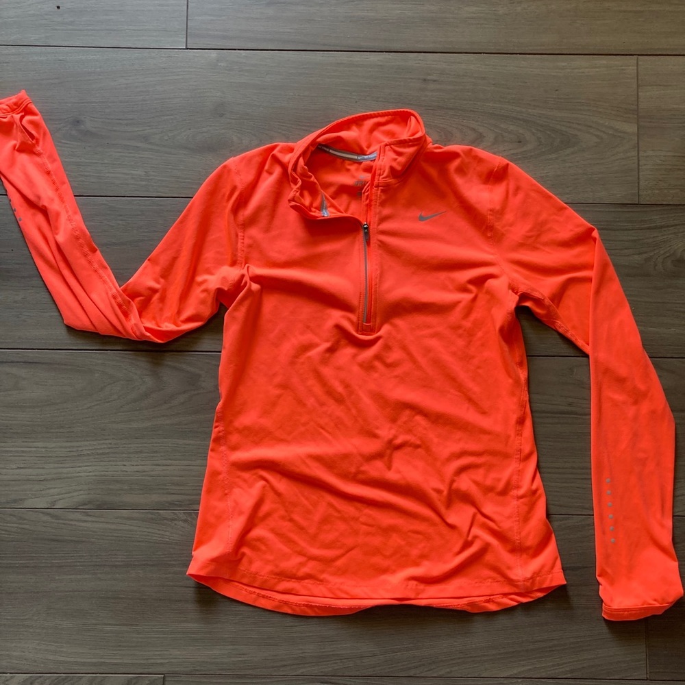 orange nike quarter zip